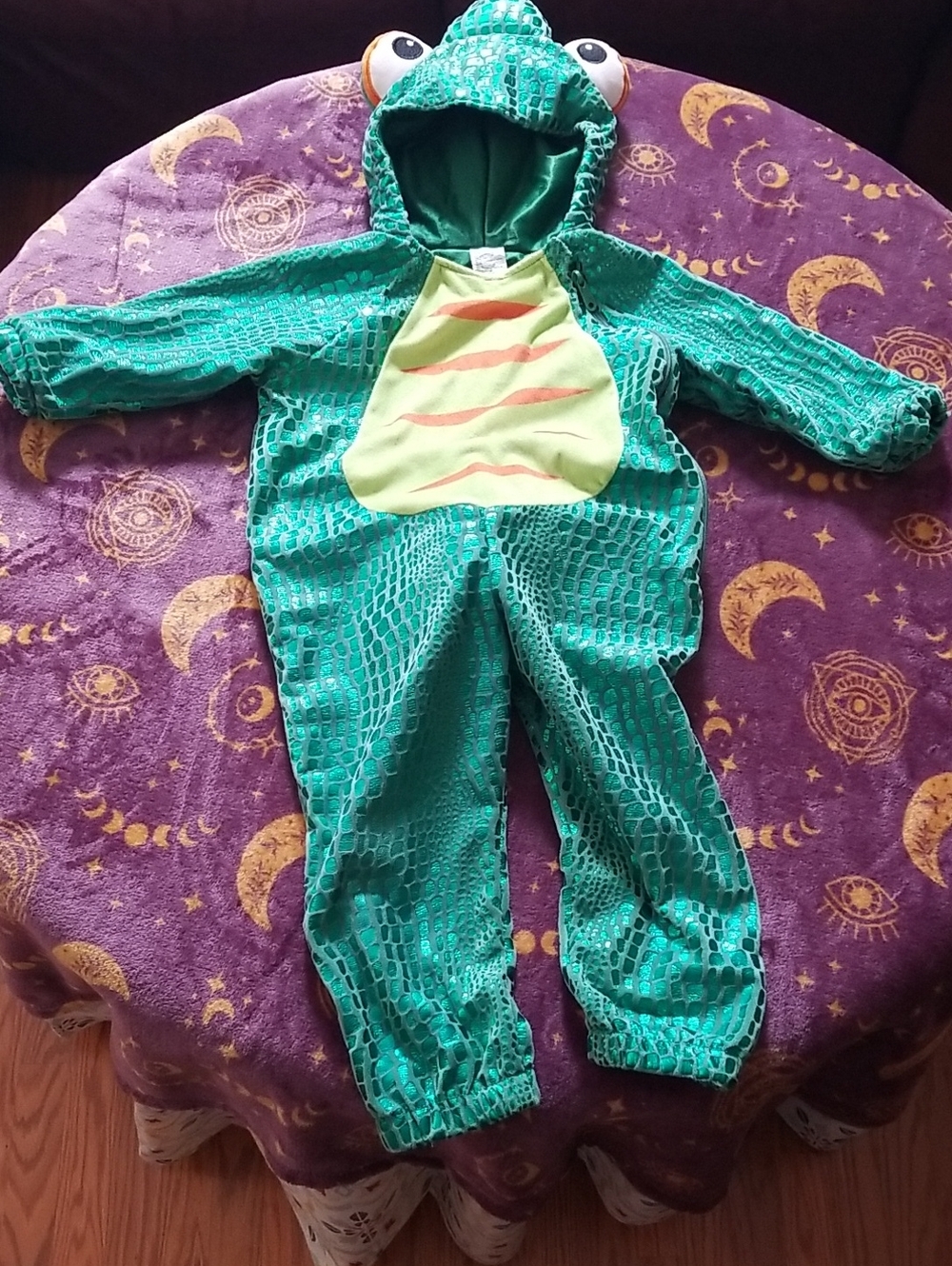 Target Green Chameleon Halloween Costume with Hood - Size 2T-3T